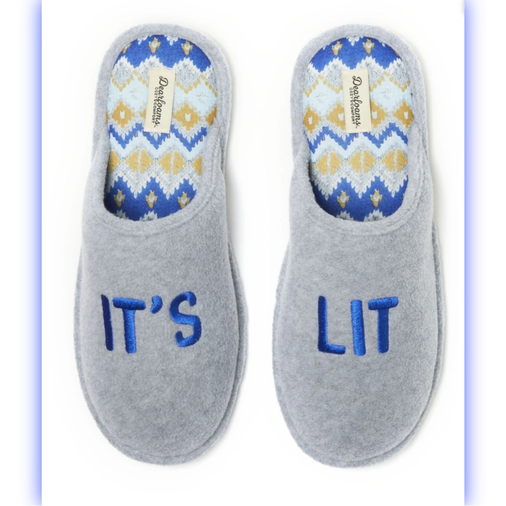 Dearfoams Cozy Comfort Men's Holiday Novelty Scuff Slippers